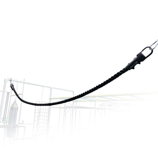 Black 3m Horizontal Jungle Rope attached to a Funky Monkey Bars frame