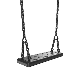 Black rubber swing seat with chains for Funky Monkey Bars swing sets