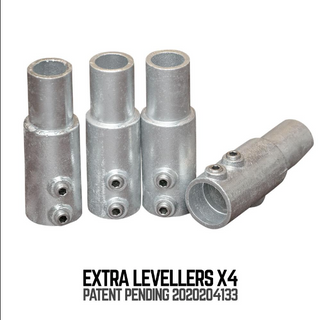 Four silver extra levellers for Funky Levelling Kit