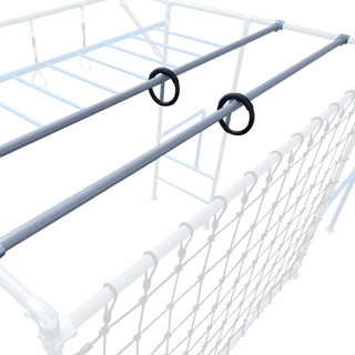Black Traverse Rocket Rings mounted on a Funky Monkey Bars frame