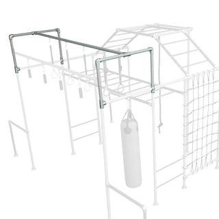 Top Height Extender bars fitted above a Funky Monkey Bars monkey bar frame